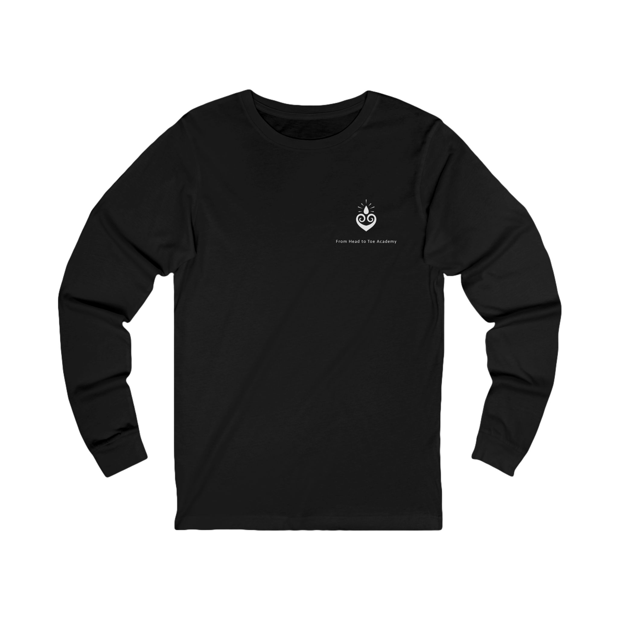 Long Sleeve Tee - 'ELEVATE' Minimal Logo Wellness Shirt - Image 3