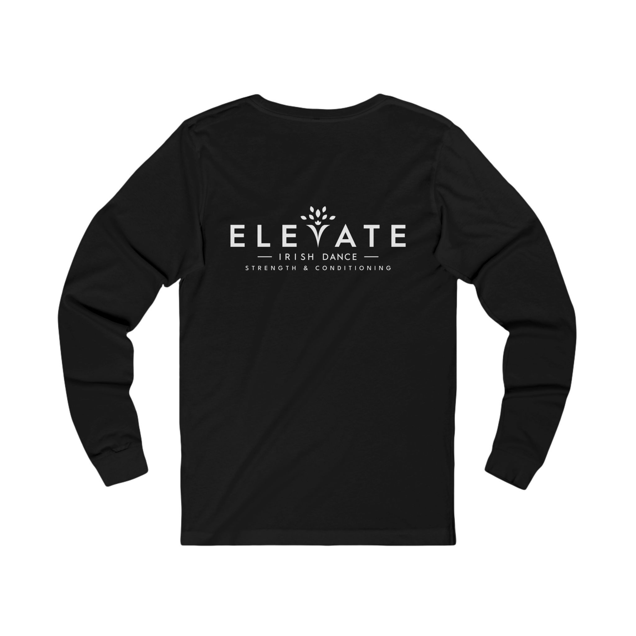 Long Sleeve Tee - 'ELEVATE' Minimal Logo Wellness Shirt - Image 4