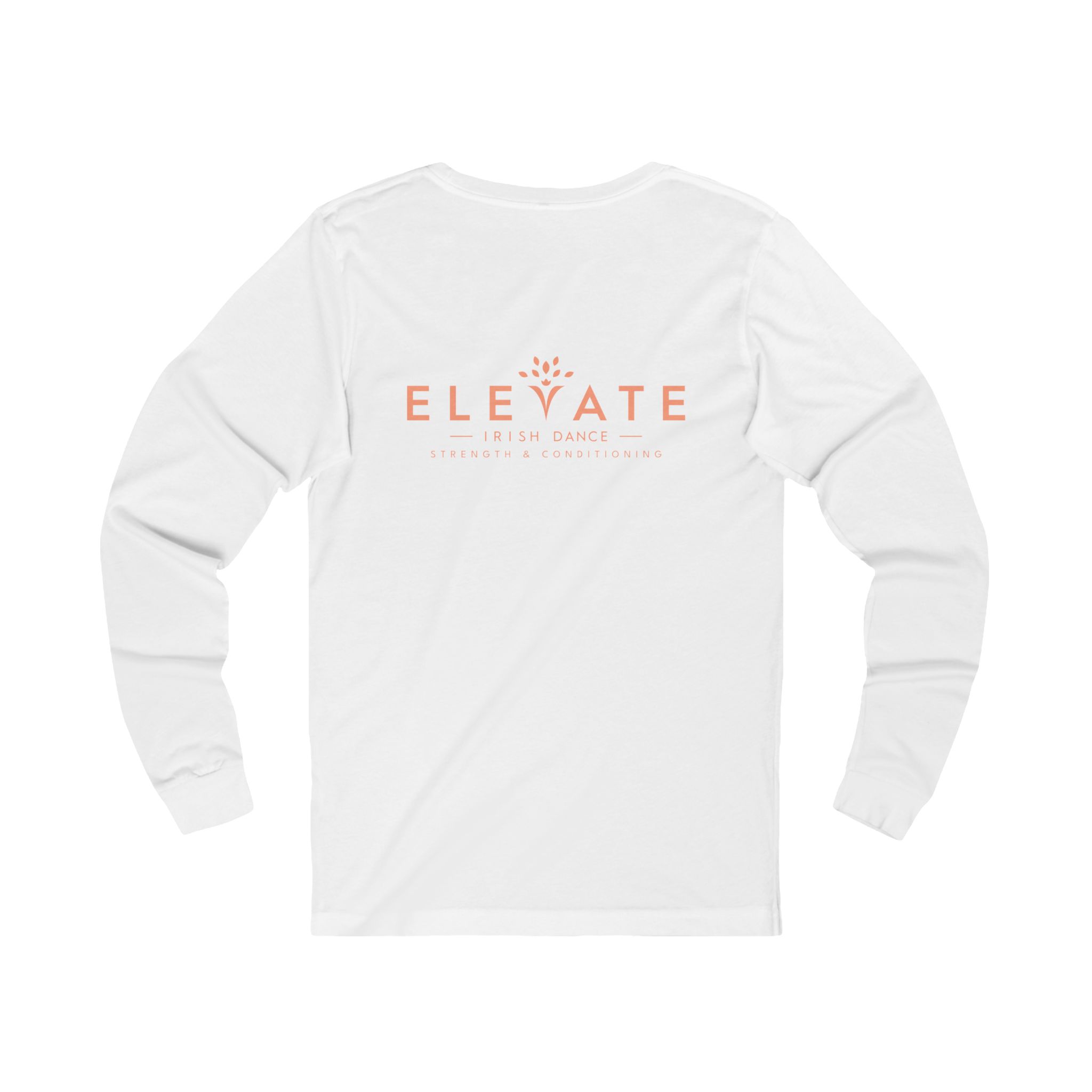 Long Sleeve Tee - 'ELEVATE' Minimal Logo Wellness Shirt - Image 2