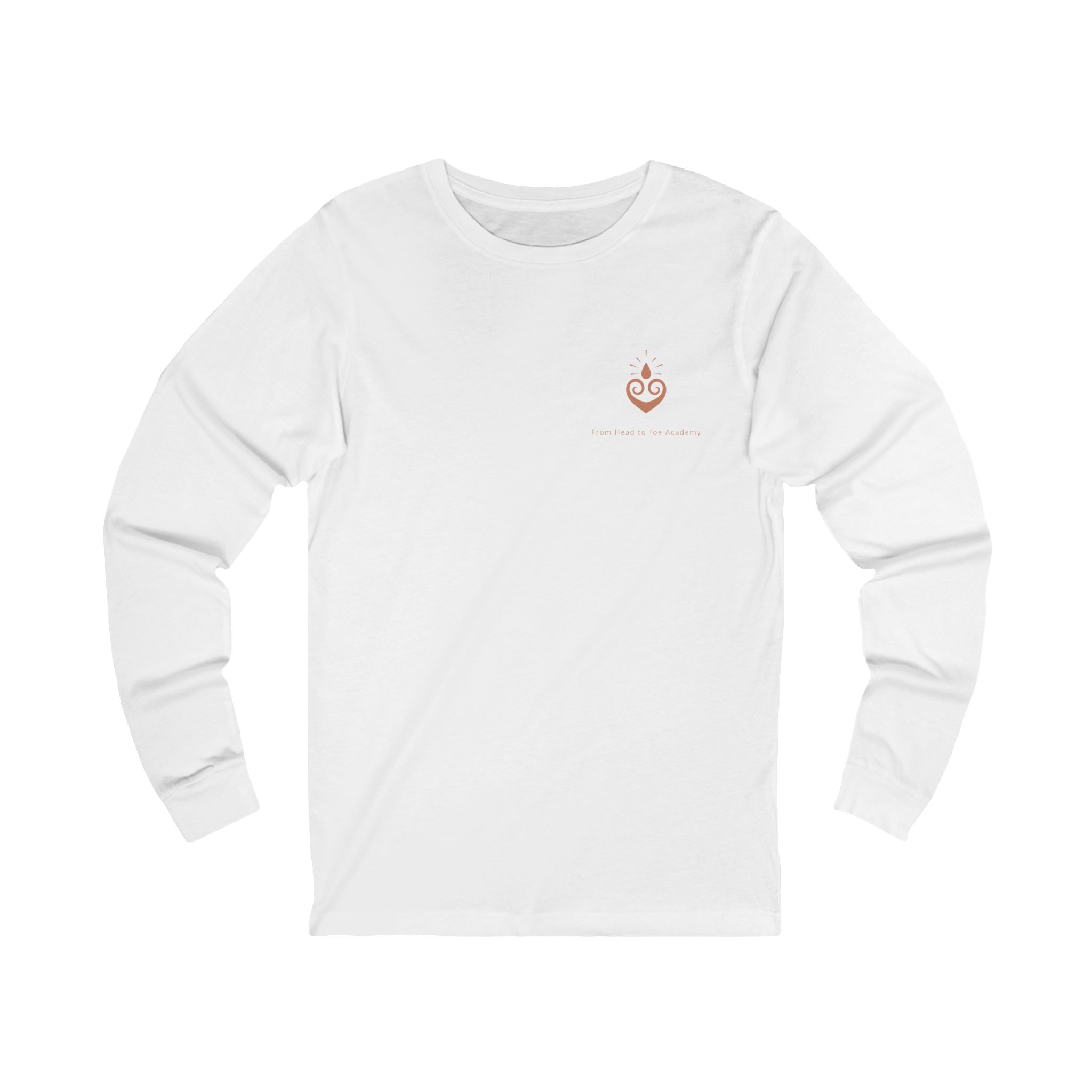 Long Sleeve Tee - 'ELEVATE' Minimal Logo Wellness Shirt